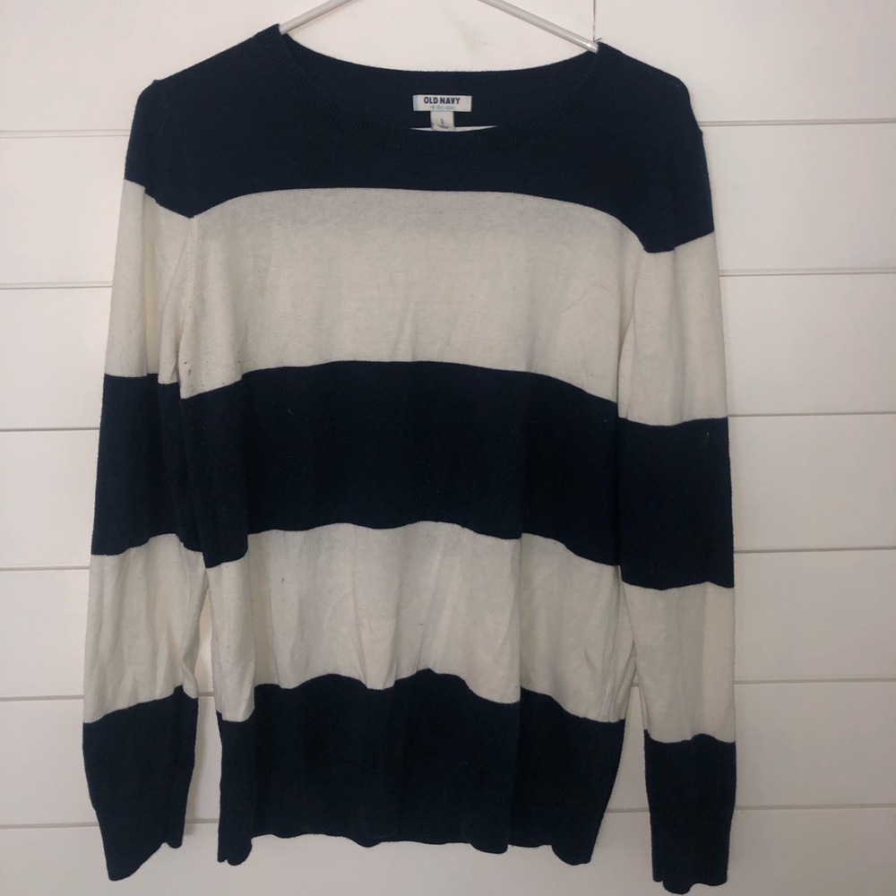 Navy and White sweater